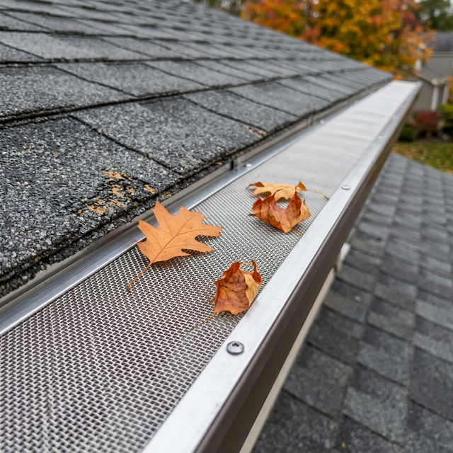 Macro drone shot of stainless steel micro-mesh guard